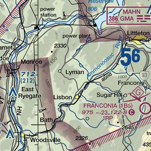 FAA VFR chart of Trevena Hill, NH