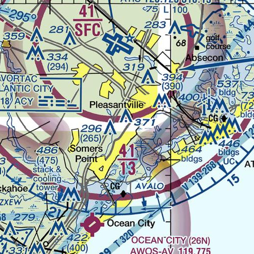 FAA VFR chart of Mill Road School, NJ