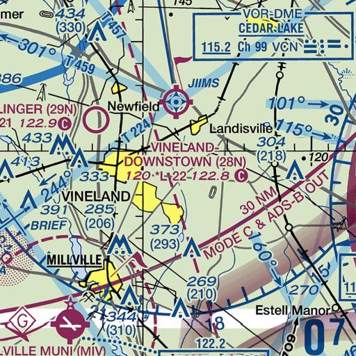 FAA VFR chart of Bear Branch, NJ