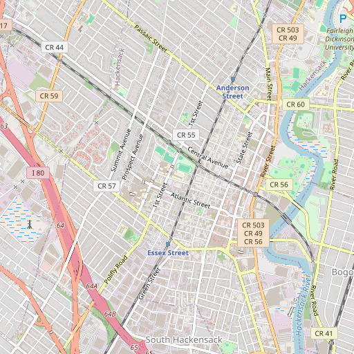 OpenStreetMap map of Beech Street School, NJ