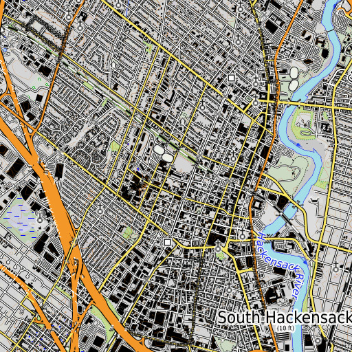 OpenTopoMap map of Beech Street School, NJ
