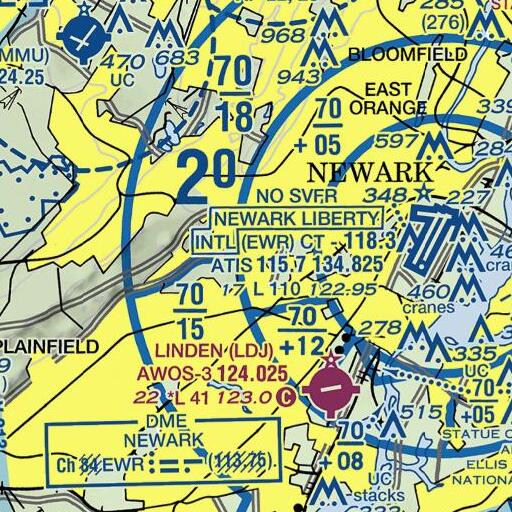 FAA VFR chart of Blackbrook Park, NJ
