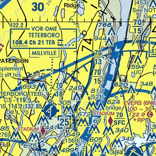 FAA VFR chart of Bryant Elementary School, NJ