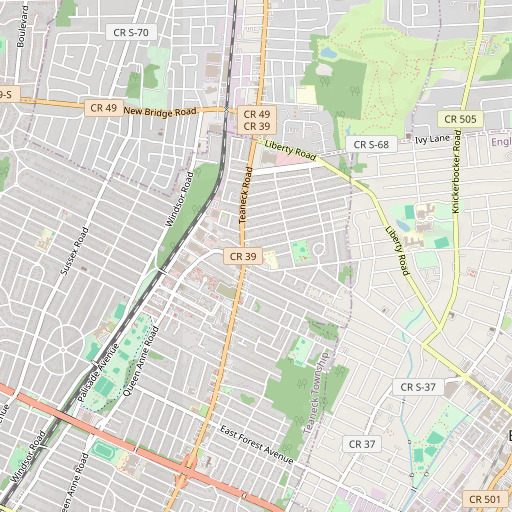 OpenStreetMap map of Bryant Elementary School, NJ