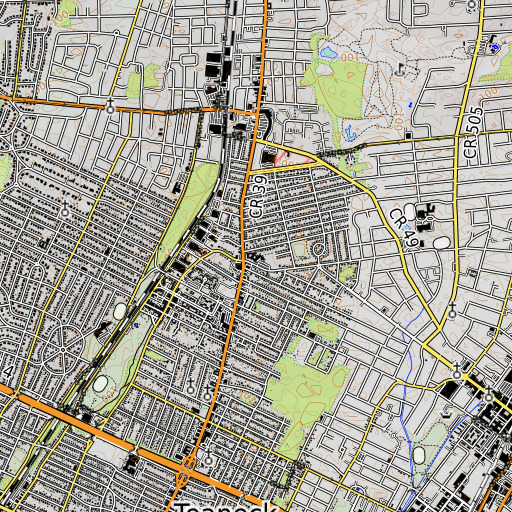 OpenTopoMap map of Bryant Elementary School, NJ