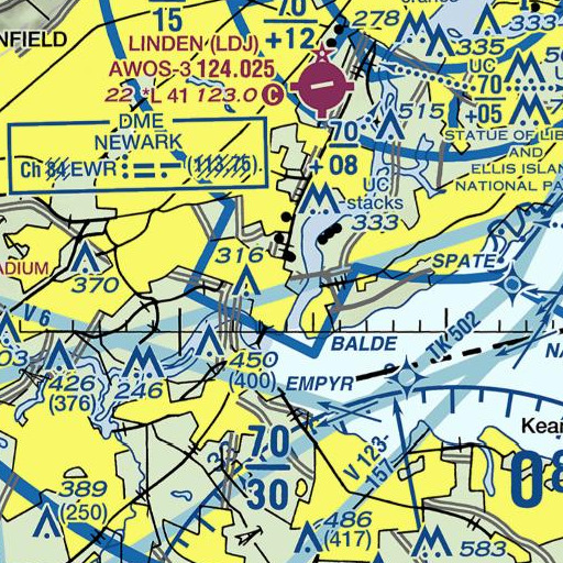 FAA VFR chart of Central Park, NJ