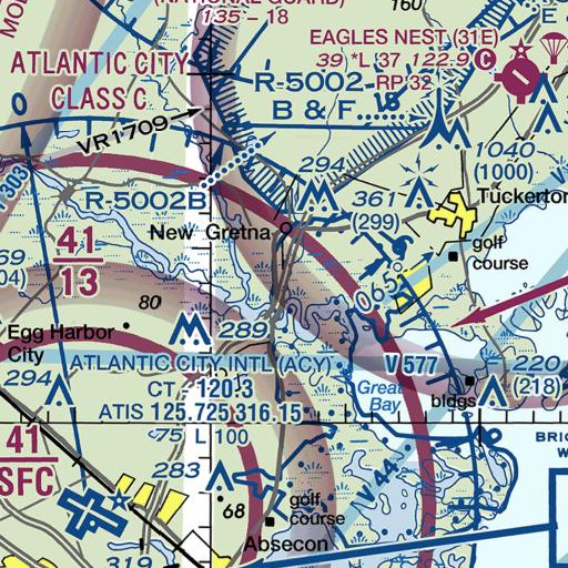 FAA VFR chart of Cramer Creek, NJ
