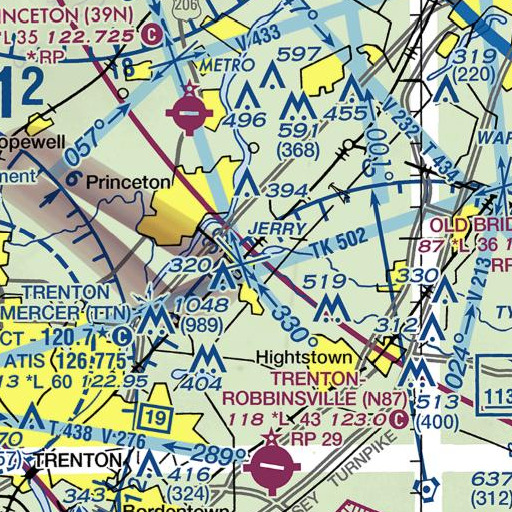 FAA VFR chart of Cranbury Brook, NJ