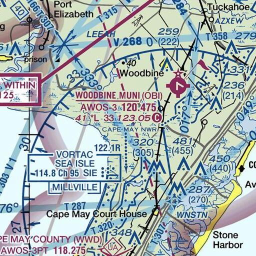 FAA VFR chart of Crow Creek, NJ