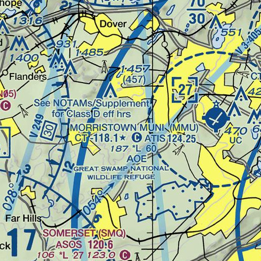 FAA VFR chart of Delbarton School, NJ