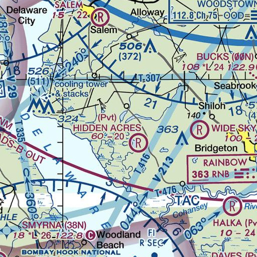 FAA VFR chart of Denn Branch, NJ