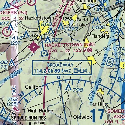 FAA VFR chart of Electric Brook, NJ