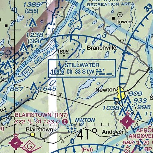 FAA VFR chart of Five Points, NJ