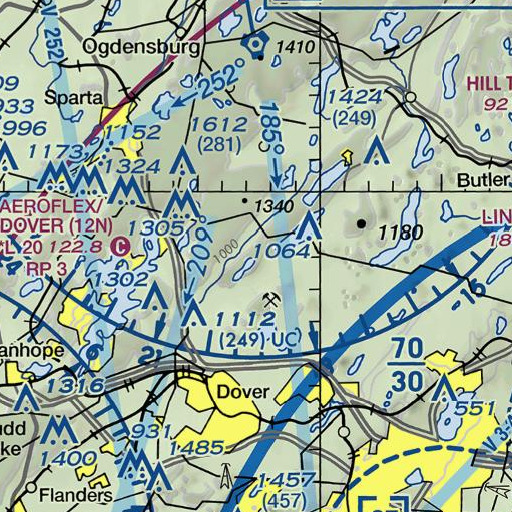 FAA VFR chart of Green Pond Mountain, NJ
