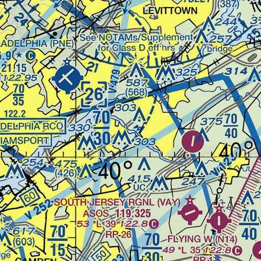 FAA VFR chart of Laurel Run, NJ
