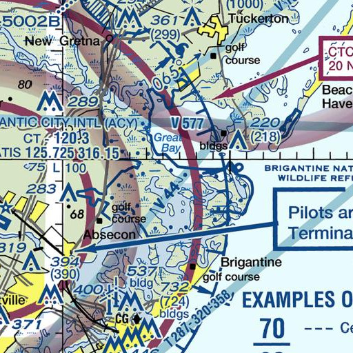FAA VFR chart of Main Marsh Creek, NJ