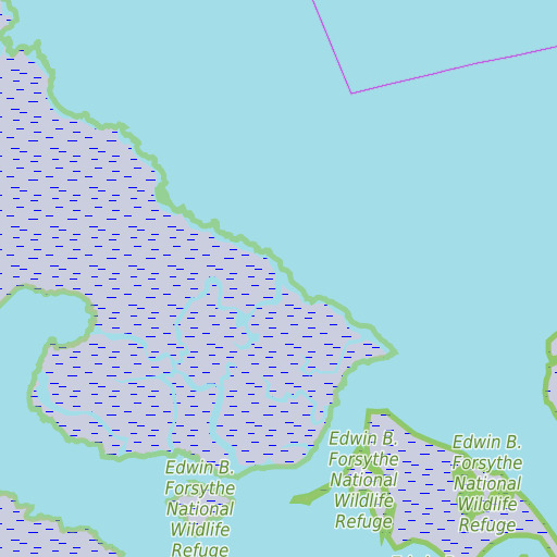 OpenTopoMap map of Main Marsh Creek, NJ