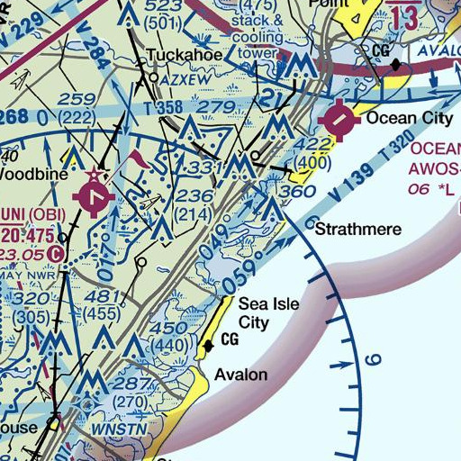 FAA VFR chart of Marshalls Creek, NJ