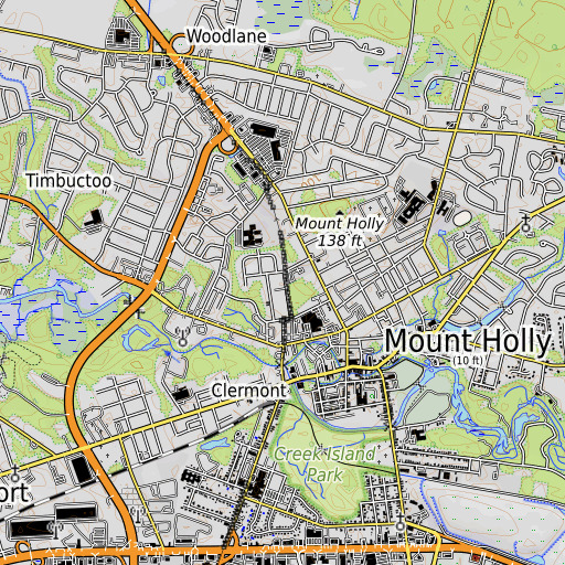 OpenTopoMap map of Miller School, NJ