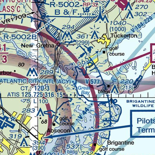 FAA VFR chart of Oysterbed Point, NJ