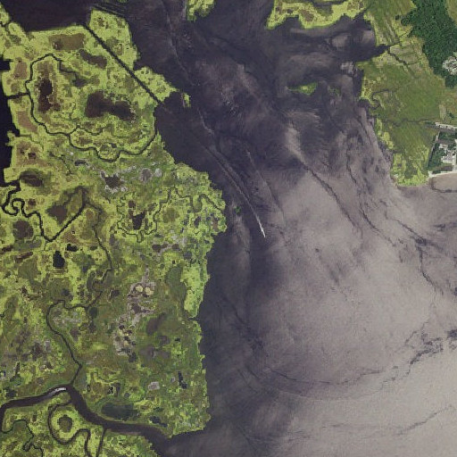 Aerial imagery of Oysterbed Point, NJ