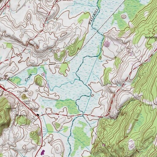 USGS 24K topo map of Papakating Creek, NJ