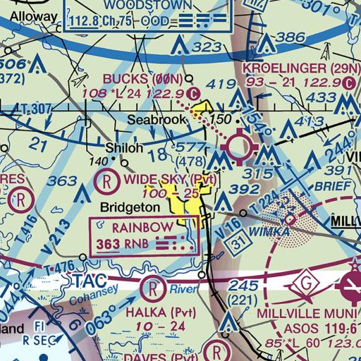 FAA VFR chart of Piney Point, NJ