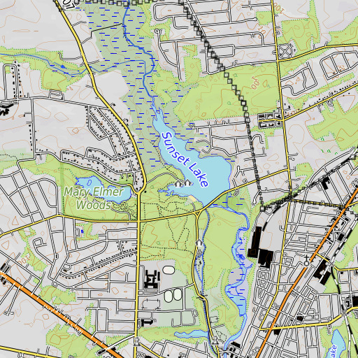OpenTopoMap map of Piney Point, NJ