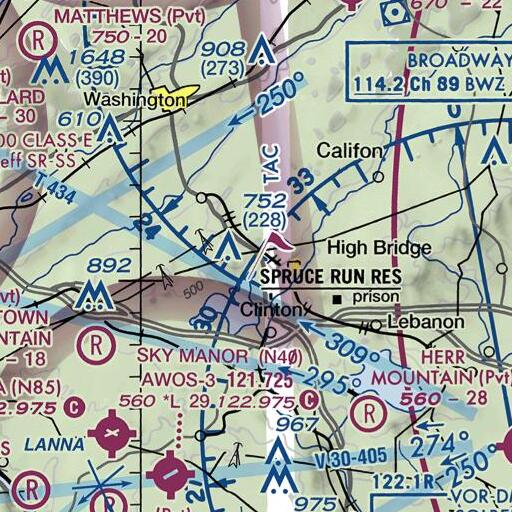FAA VFR chart of Rocky Run, NJ