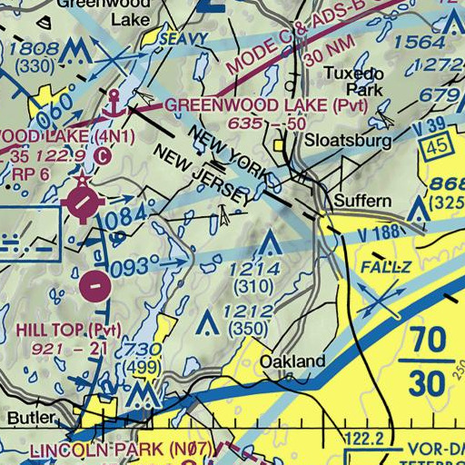 FAA VFR chart of Adler Pool, NJ