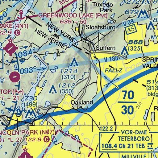 FAA VFR chart of MacMillan Brook, NJ