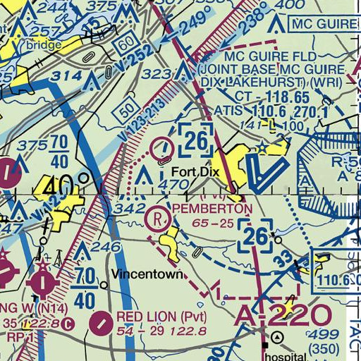 FAA VFR chart of Mount Pisgah, NJ