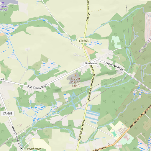 OpenStreetMap map of Mount Pisgah, NJ
