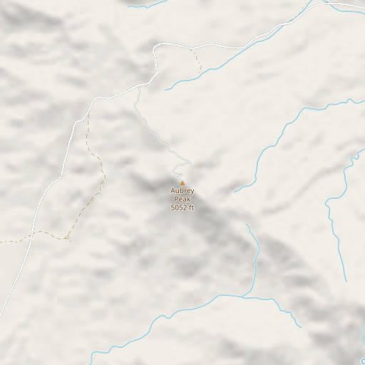 OpenStreetMap map of Aubrey Peak, AZ