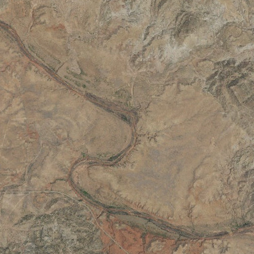 Aerial imagery of Boxcar Windmill, NM