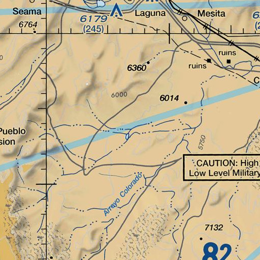FAA VFR chart of Casp-Druma Dam, NM
