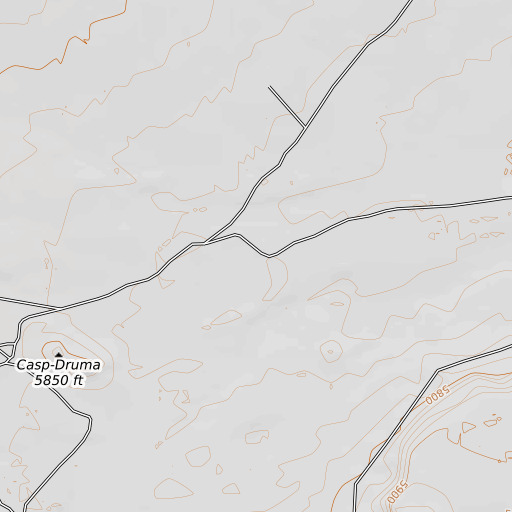 OpenTopoMap map of Casp-Druma Dam, NM