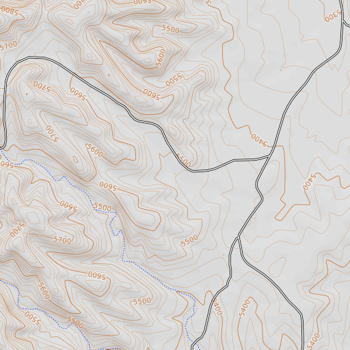 OpenTopoMap map of Cherry Canyon, NM