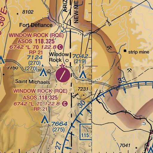 FAA VFR chart of Disappearing Spring Wash, NM
