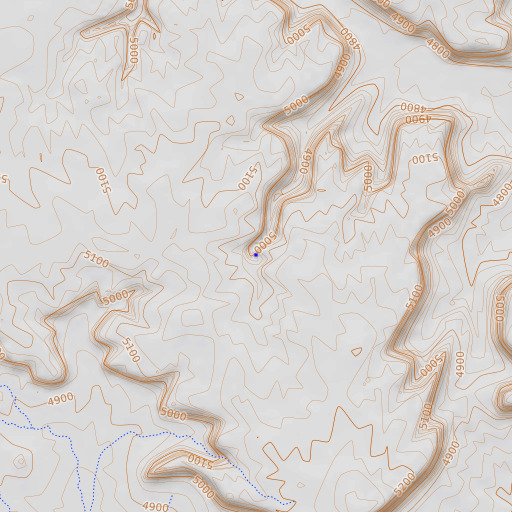 OpenTopoMap map of Aulson Spring, AZ