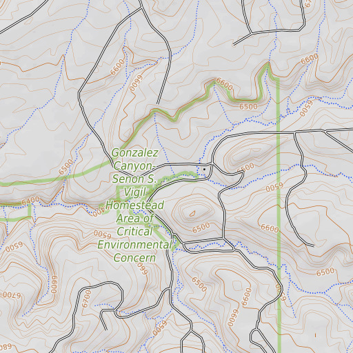 OpenTopoMap map of Gonzales Spring, NM