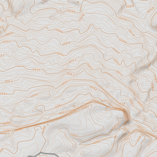 OpenTopoMap map of Gutierrez Spring, NM