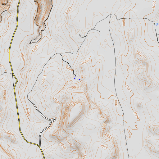OpenTopoMap map of Oat Spring, AZ
