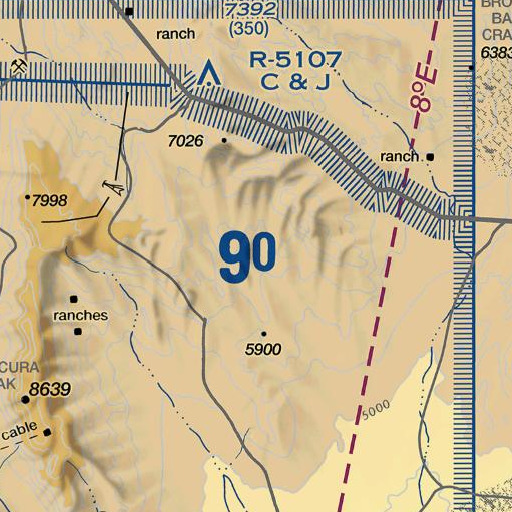 FAA VFR chart of Hill Well, NM