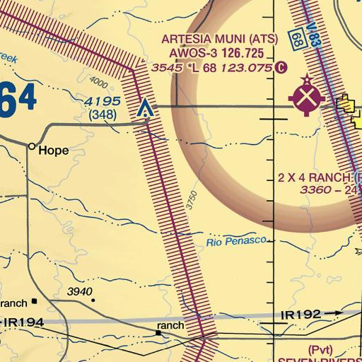 FAA VFR chart of Laney Well, NM