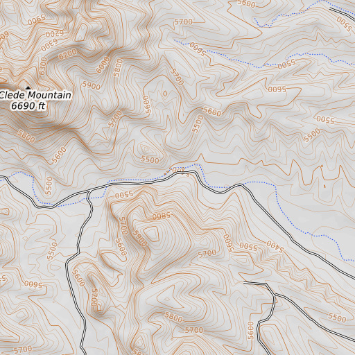 OpenTopoMap map of McClede Spring, NM