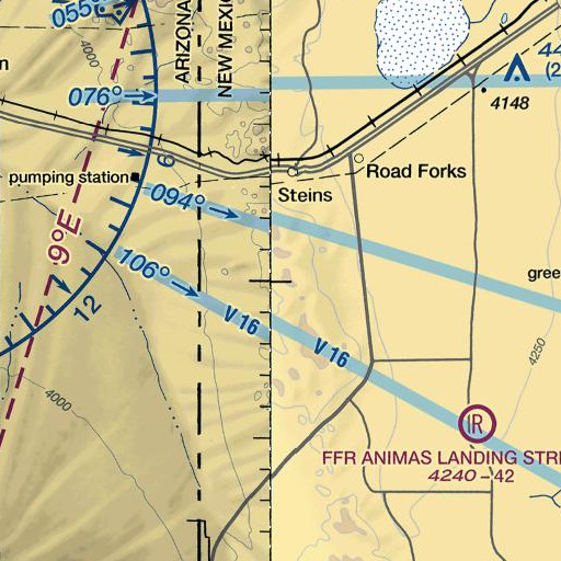 FAA VFR chart of McGhee Peak, NM