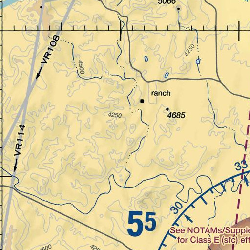 FAA VFR chart of Medina Mesa, NM