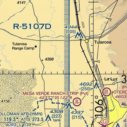 FAA VFR chart of Mesquite Spring, NM