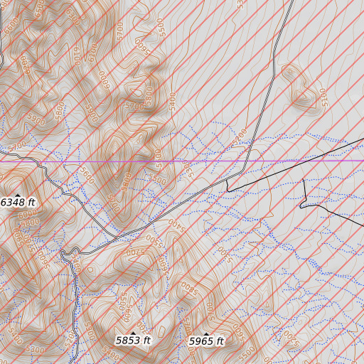 OpenTopoMap map of Mockingbird Gap Mine, NM